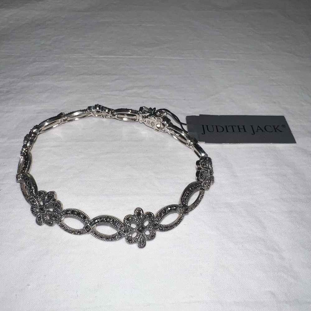 Judith Jack Silver Floral Bracelet